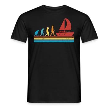 voilier evolution capitaine marin navire - T-shirt homme - noir - Devant - AI Model Male 178 light (178cm)