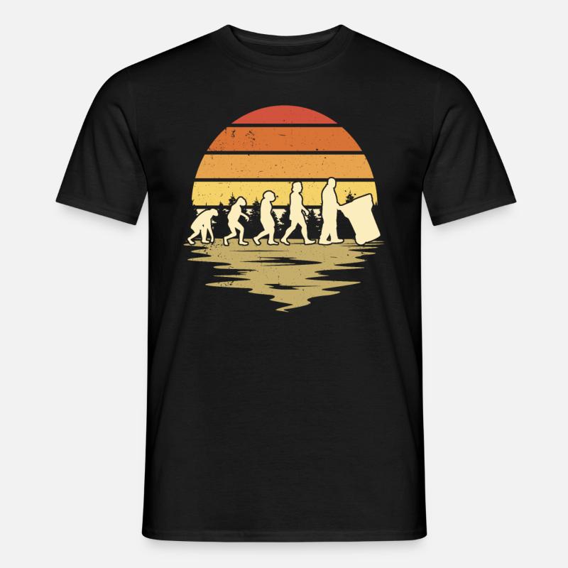 Müllmann Evolution Müllabfuhr Müllwagen - Männer T-Shirt - Schwarz