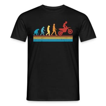 Motocross Evolution Dirt Bike Motorsport - Männer T-Shirt - Schwarz - Vorne - AI Model Male 178 light (178cm)