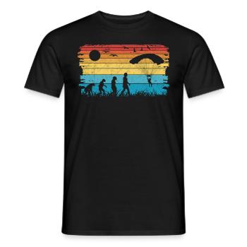 Fallschirmspringer EvolutionFallmschirm Skydive - Männer T-Shirt - Schwarz - Vorne - AI Model Male 178 light (178cm)