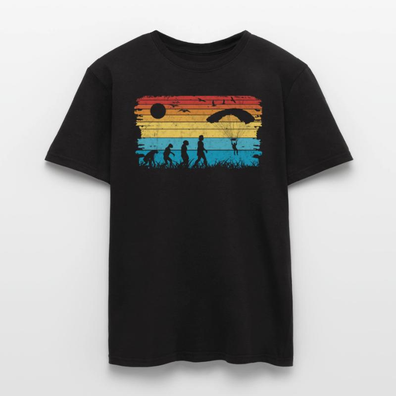 Fallschirmspringer EvolutionFallmschirm Skydive Männer T-Shirt