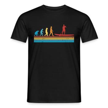 Stand Up Paddle Evolution SUP Board Paddling - Männer T-Shirt - Schwarz - Vorne - AI Model Male 178 light (178cm)