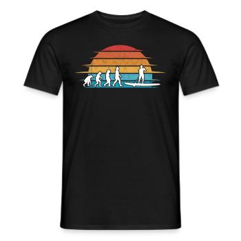 Stand Up Paddle Evolution SUP Board Paddling - Männer T-Shirt - Schwarz - Vorne - AI Model Male 178 light (178cm)