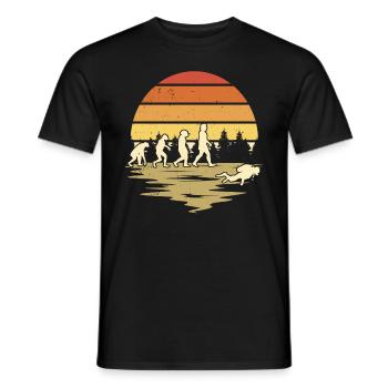 Taucher Evolution Tauchen Tauchgang Schnorchel - Männer T-Shirt - Schwarz - Vorne - AI Model Male 178 light (178cm)