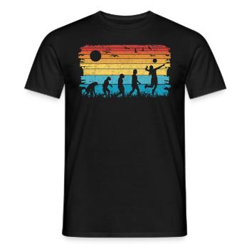 Volleyball Evolution Volleyballspieler - Männer T-Shirt - Schwarz - Vorne - AI Model Male 178 light (178cm)