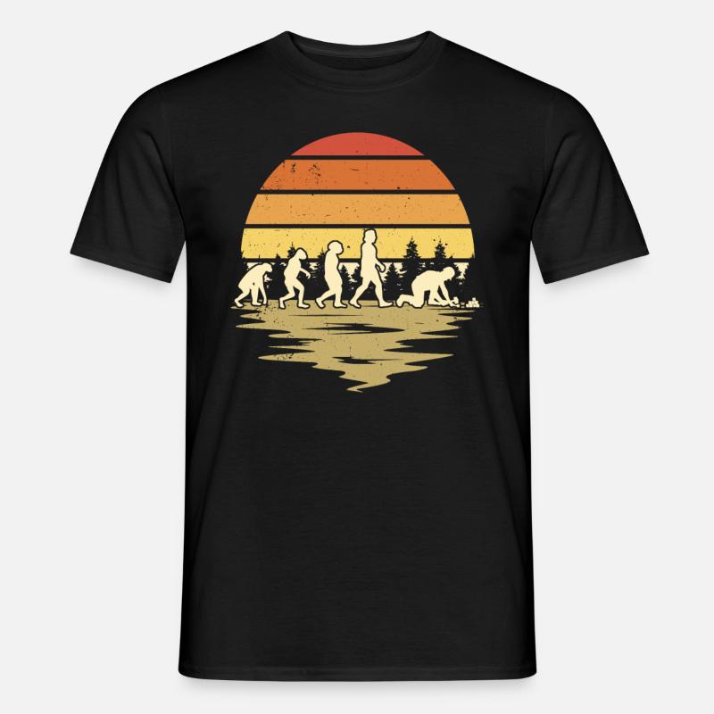 Pflasterer Evolution Steinsetzer Pflastersetzer - Männer T-Shirt - Schwarz