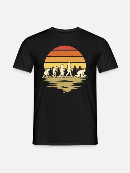 Fliesenleger Evolution Retro - Männer T-Shirt - Schwarz