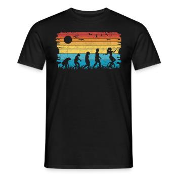 Einrad Evolution Einradfahrer - Männer T-Shirt - Schwarz - Vorne - AI Model Male 178 light (178cm)