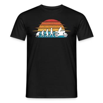 Motard Evolution Moto Motard Motard - T-shirt homme - noir - Devant - AI Model Male 178 light (178cm)