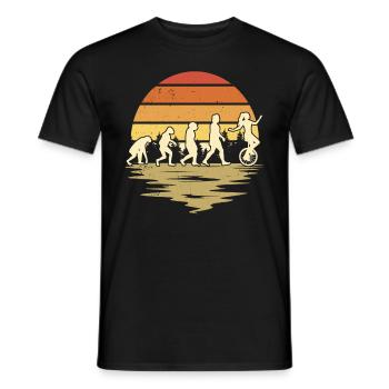 Einrad Evolution Einradfahrer - Männer T-Shirt - Schwarz - Vorne - AI Model Male 178 light (178cm)