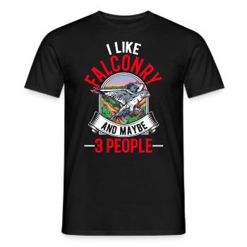 Falcon Falconry Kestrel - Men's T-Shirt - black - Front - AI Model Male 178 light (178cm)