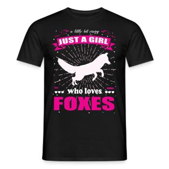 Just a Girl who loves Füchse Outfit - Männer T-Shirt - Schwarz - Vorne - AI Model Male 178 light (178cm)