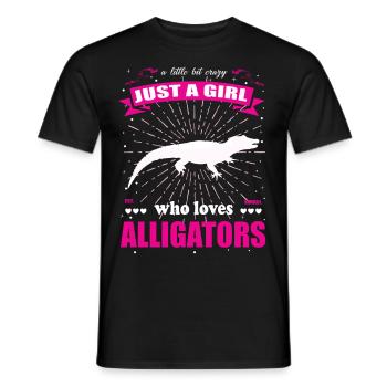 Just a Girl who loves Alligatoren Outfit - Männer T-Shirt - Schwarz - Vorne - AI Model Male 178 light (178cm)