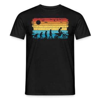 Motocross Evolution Dirt Bike Motorsport - Männer T-Shirt - Schwarz - Vorne - AI Model Male 178 light (178cm)