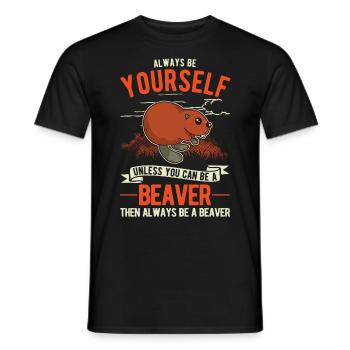 Soyez toujours vous-même Castor Barrage de castors - T-shirt homme - noir - Devant - AI Model Male 178 light (178cm)