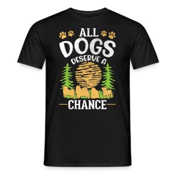Chien de sauvetage Chien de rue - T-shirt homme - noir - Devant - AI Model Male 178 light (178cm)