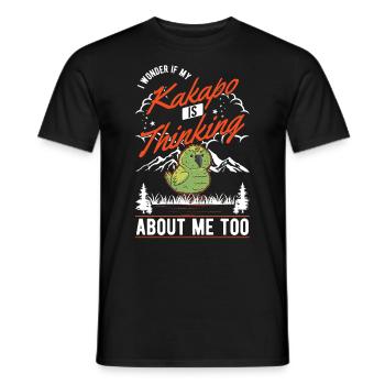 Kakapo Neuseeländischer Papagei - Männer T-Shirt - Schwarz - Vorne - AI Model Male 178 light (178cm)