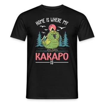 Zuhause Ist Wo Mein Kakapo Ist - Männer T-Shirt - Schwarz - Vorne - AI Model Male 178 light (178cm)