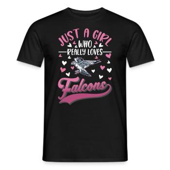 Fauconnier Fille Fauconnerie Fauconnerie Fauconnerie Crécerelle - T-shirt homme - noir - Devant - AI Model Male 178 light (178cm)