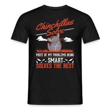 Chinchilla Gift Woolly Mouse Shorttail Chinchilla - Men's T-Shirt - black - Front - AI Model Male 178 light (178cm)