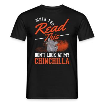 Chinchilla cadeau Woolly Mouse Shorttail Chinchilla - T-shirt homme - noir - Devant - AI Model Male 178 light (178cm)