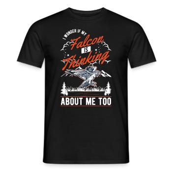 Falcon Gift, Falcon Breeding, Falcon Breeder, Falconer - Men's T-Shirt - black - Front - AI Model Male 178 light (178cm)