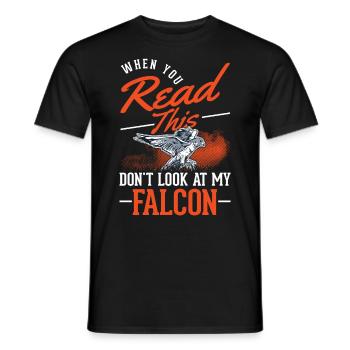 Falcon Falconer Kestrel Falconry Falconry Falconer - Men's T-Shirt - black - Front - AI Model Male 178 light (178cm)