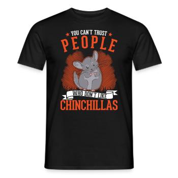 Chinchilla cadeau Woolly Mouse Shorttail Chinchilla - T-shirt homme - noir - Devant - AI Model Male 178 light (178cm)