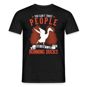 Indian Runner Duck Gift Running Duck - Men's T-Shirt - black - Front - AI Model Male 178 light (178cm)