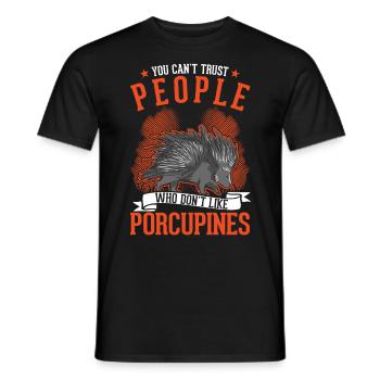 Porc-épic amateur Porc-épic - T-shirt homme - noir - Devant - AI Model Male 178 light (178cm)