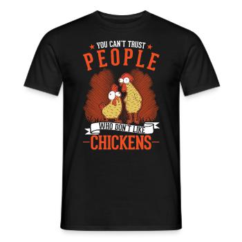Hühner Bauer Hühnchen Landwirt Huhn - Männer T-Shirt - Schwarz - Vorne - AI Model Male 178 light (178cm)