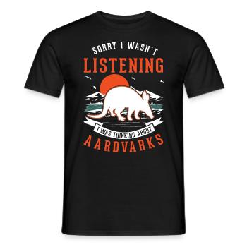 Erdferkel Geschenk Aardvark - Männer T-Shirt - Schwarz - Vorne - AI Model Male 178 light (178cm)