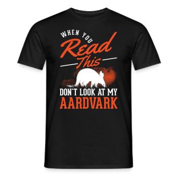 Erdferkel Geschenk Aardvark - Männer T-Shirt - Schwarz - Vorne - AI Model Male 178 light (178cm)
