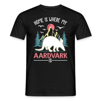 Zuhause ist wo mein Erdferkel ist - Männer T-Shirt - Schwarz - Vorne - AI Model Male 178 light (178cm)