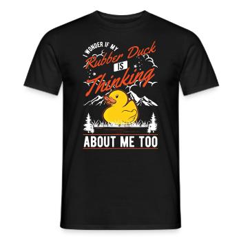 Canard en caoutchouc cadeau canard en caoutchouc canard en caoutchouc - T-shirt homme - noir - Devant - AI Model Male 178 light (178cm)