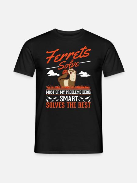 Frettchen Liebhaber Ferret Geschenk - Männer T-Shirt - Schwarz