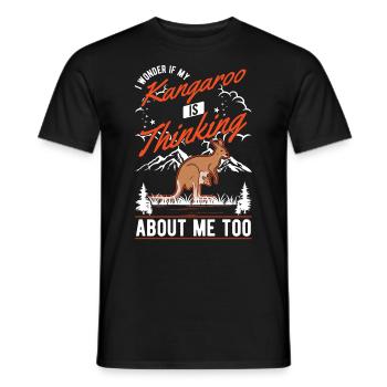 Kangourou d’Australie Kangourou d’Australie - T-shirt homme - noir - Devant - AI Model Male 178 light (178cm)