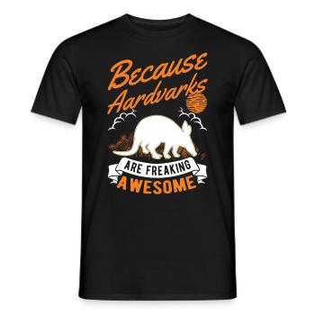 Erdferkel Geschenk Aardvark - Männer T-Shirt - Schwarz - Vorne - AI Model Male 178 light (178cm)