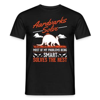 Erdferkel Geschenk Aardvark - Männer T-Shirt - Schwarz - Vorne - AI Model Male 178 light (178cm)