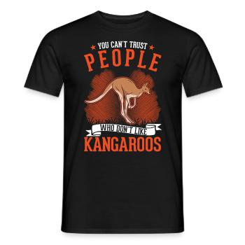 Kangaroo Australia Australian Kangaroo - Men's T-Shirt - black - Front - AI Model Male 178 light (178cm)