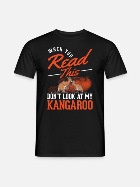 Australisches Känguru Australien Kangaroo - Männer T-Shirt - Schwarz