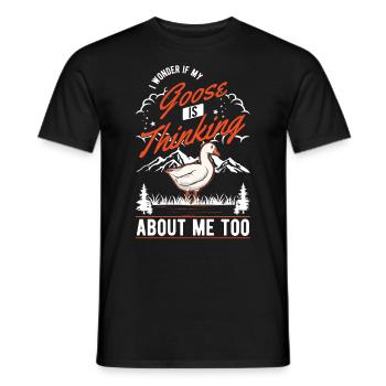 Oies cadeau oie éleveur oie oie - T-shirt homme - noir - Devant - AI Model Male 178 light (178cm)