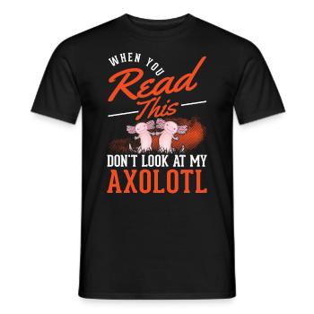 Axolotl Geschenk Schwanzlurch Axolotl - Männer T-Shirt - Schwarz - Vorne - AI Model Male 178 light (178cm)