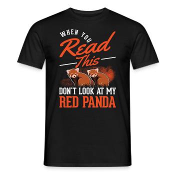Cadeau Panda roux Panda roux - T-shirt homme - noir - Devant - AI Model Male 178 light (178cm)