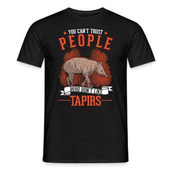 Tapir Lowland Tapir Tapirdae Tapir - Men's T-Shirt - black - Front - AI Model Male 178 light (178cm)