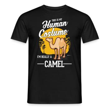 Camel Costume Halloween Egypt - Men's T-Shirt - black - Front - AI Model Male 178 light (178cm)
