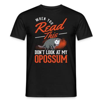 Opossum cadeau opossum marsupial - T-shirt homme - noir - Devant - AI Model Male 178 light (178cm)