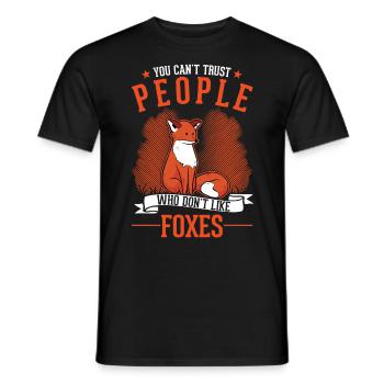 Cadeau de renard Renard roux - T-shirt homme - noir - Devant - AI Model Male 178 light (178cm)
