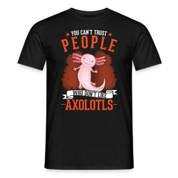 Axolotl cadeau amphibien axolotl - T-shirt homme - noir - Devant - AI Model Male 178 light (178cm)