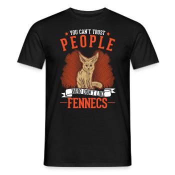 Fennec Gift Desert Fox Fennec - Men's T-Shirt - black - Front - AI Model Male 178 light (178cm)